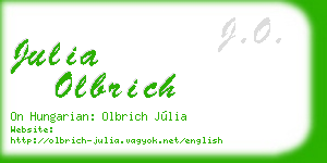 julia olbrich business card